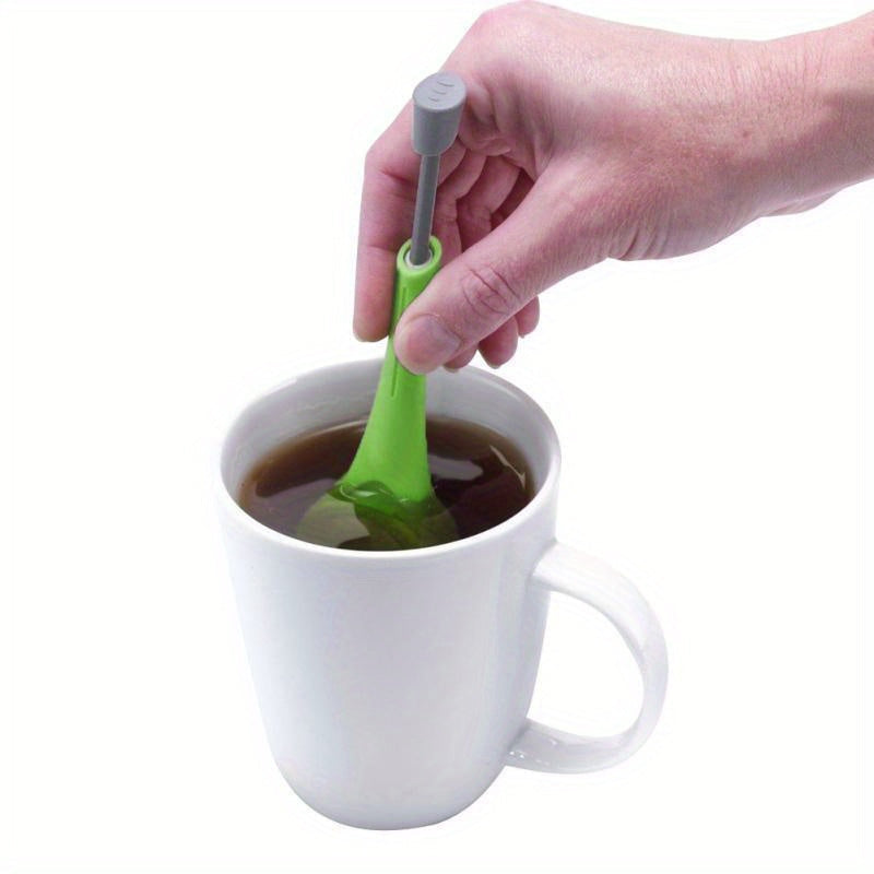 Total Tea Infuser Metal Strainer with Stirring Handle for Loose Leaf Tea and Coffee