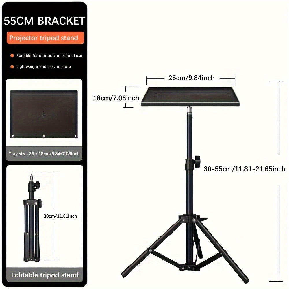 Adjustable ABS Projector Stand for Desktop and Floor Use