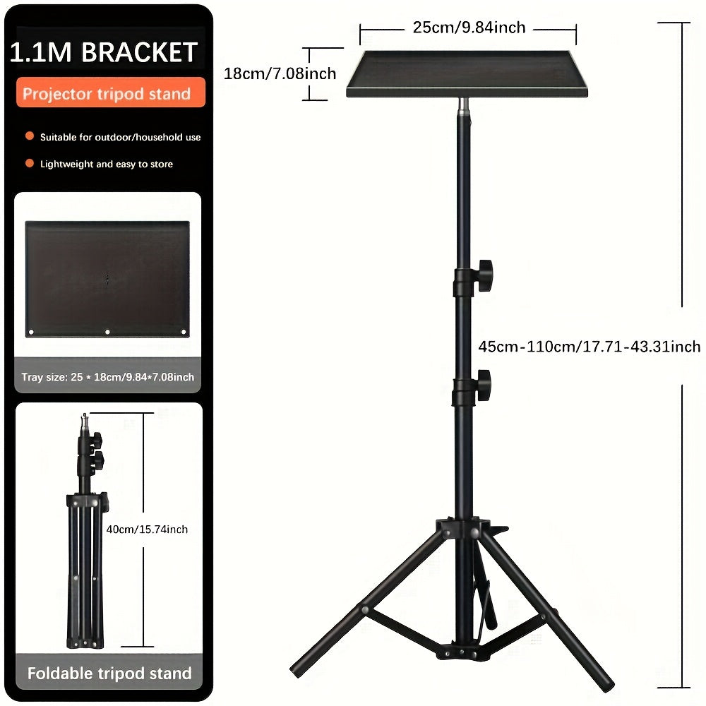 Adjustable ABS Projector Stand for Desktop and Floor Use