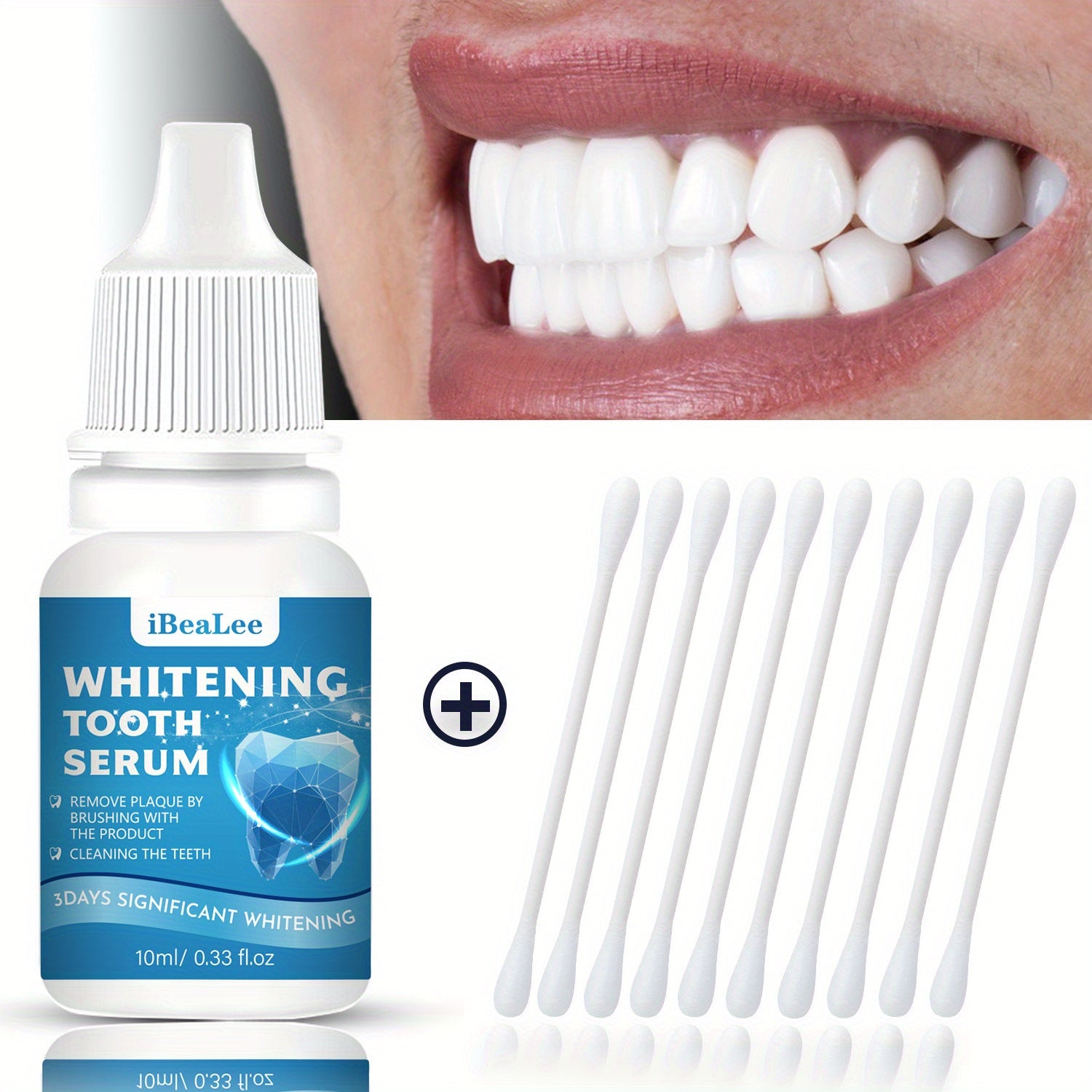 Dişlarni oqartirish uchun serum jel, chuqur tozalash, nane, yorqinlashtiruvchi diş oqartiruvchi, 10ml