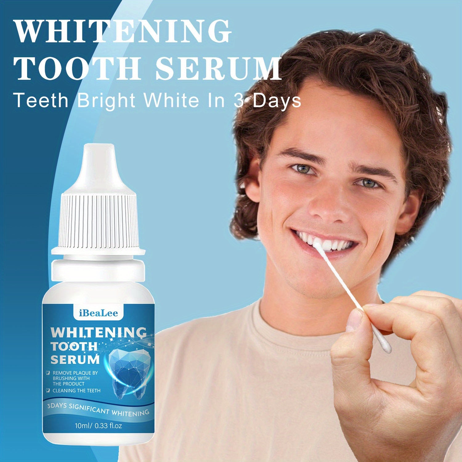 Dişlarni oqartirish uchun serum jel, chuqur tozalash, nane, yorqinlashtiruvchi diş oqartiruvchi, 10ml