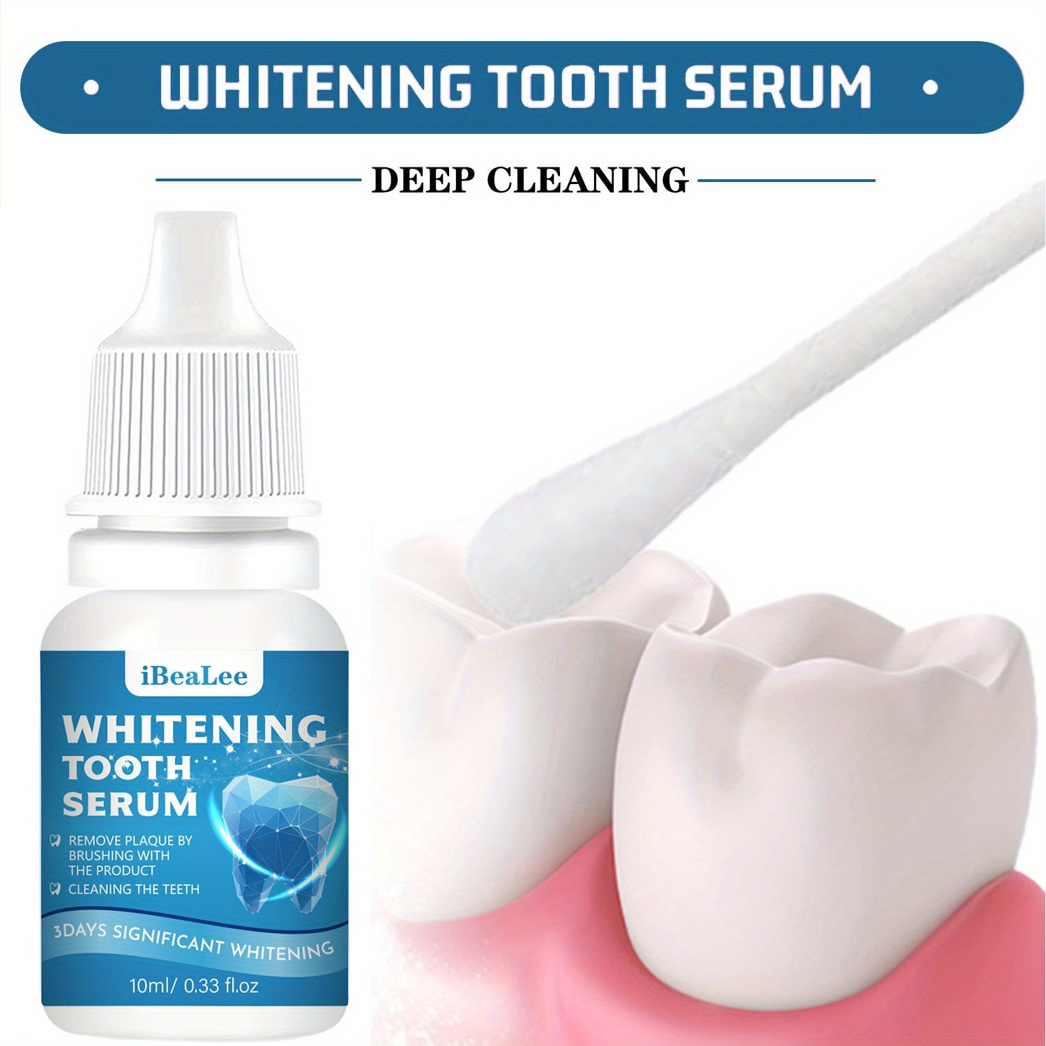 Dişlarni oqartirish uchun serum jel, chuqur tozalash, nane, yorqinlashtiruvchi diş oqartiruvchi, 10ml