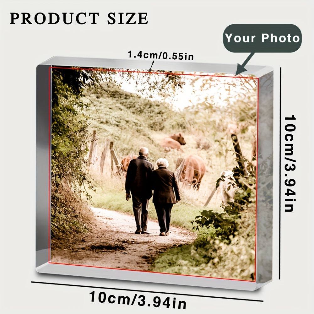 Индивидуальный акриловый фоторамочный блок для пар и семей, элегантное домашнее украшение