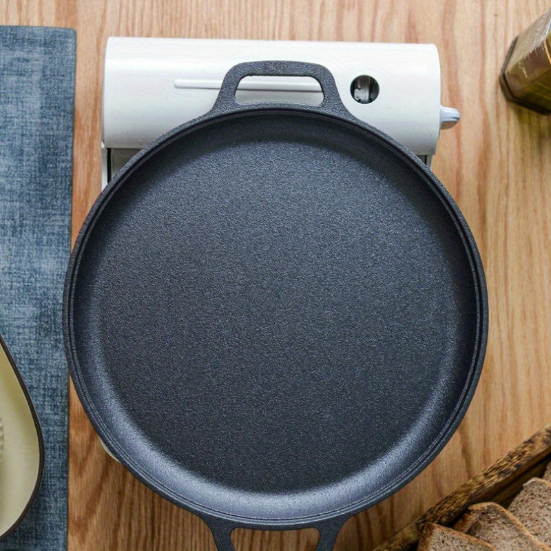 Sartén para panqueques de hierro fundido con forma binaural antiadherente para cocinar en casa, en la parrilla o en la fogata