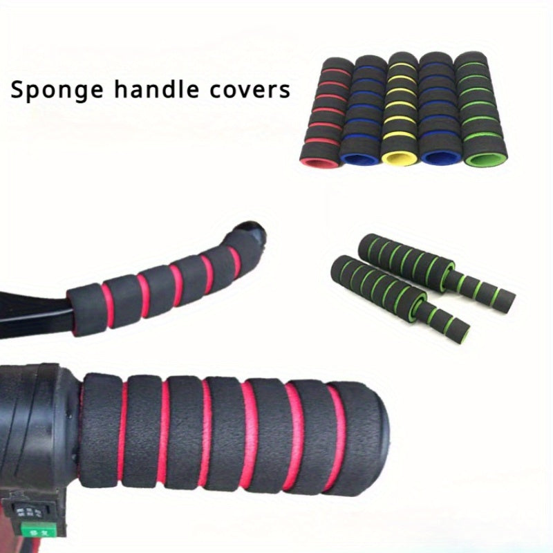 4 Pieces Foam Handlebar Grip Covers Anti-Slip Soft Bicycle Motorcycle Accessories