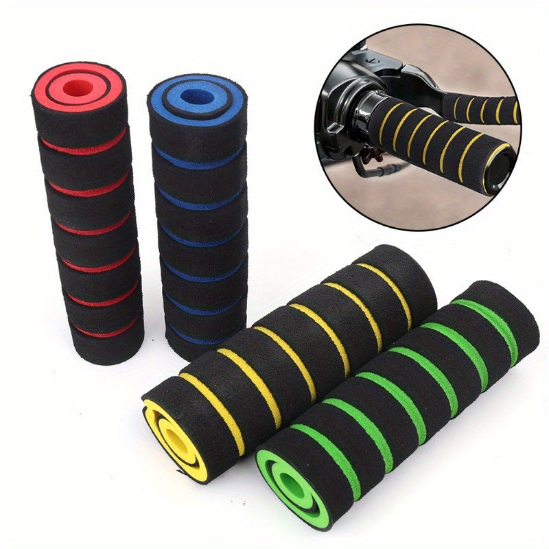 4 Pieces Foam Handlebar Grip Covers Anti-Slip Soft Bicycle Motorcycle Accessories