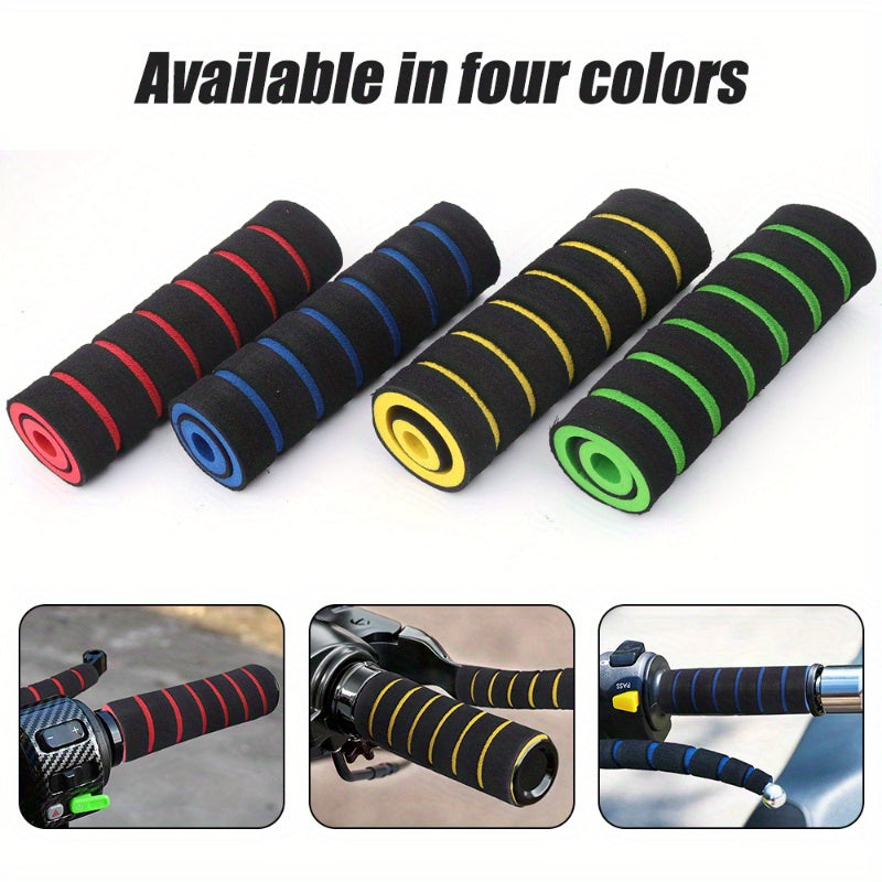 4 Pieces Foam Handlebar Grip Covers Anti-Slip Soft Bicycle Motorcycle Accessories