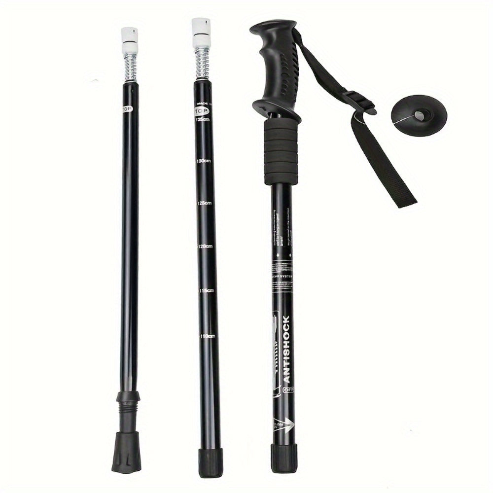 Set of 2 Aluminum Trekking Poles Adjustable Lightweight Hiking Sticks with Lock