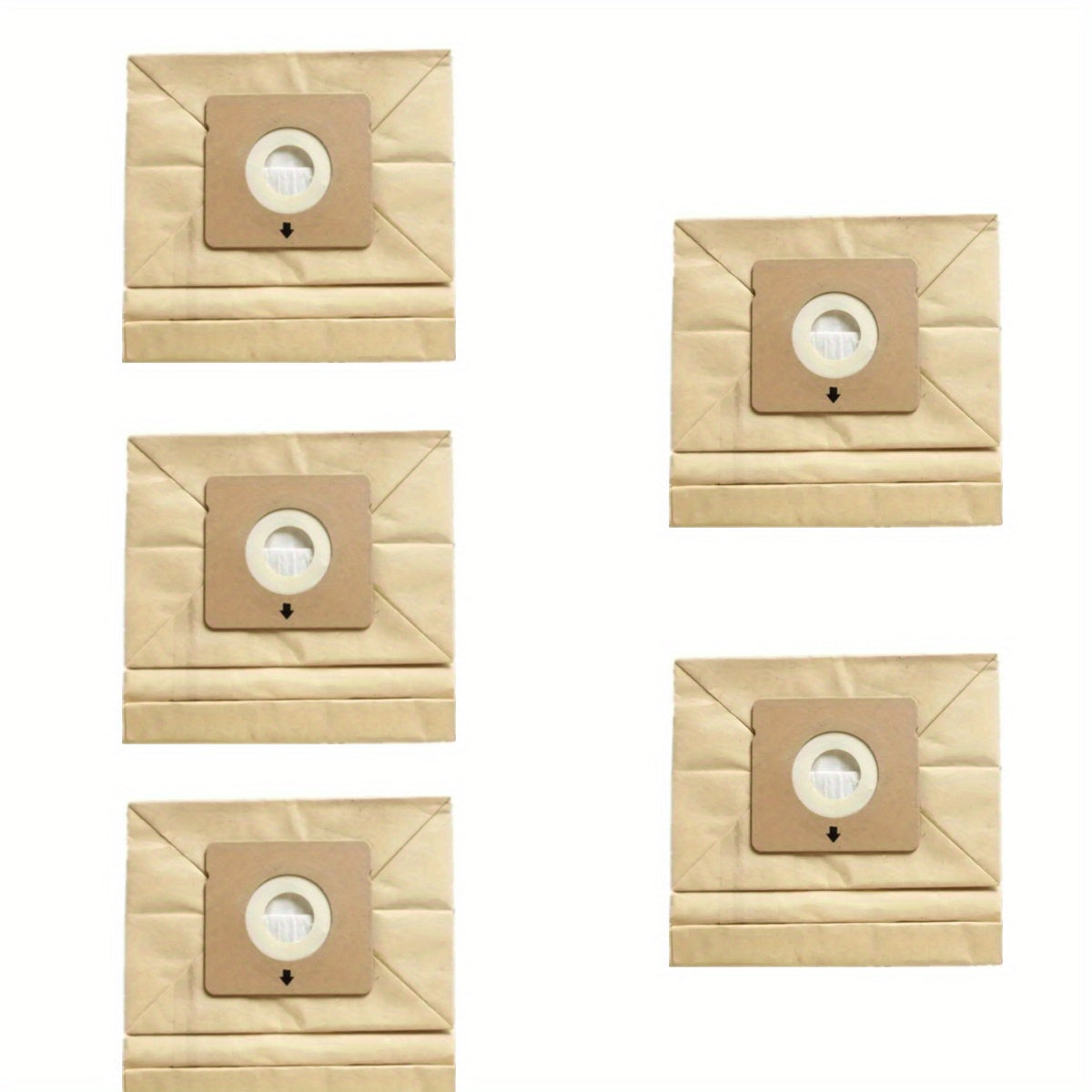Paquete de 5 bolsas de polvo reutilizables para aspiradora con doble filtración para modelos RO5227 RO1717