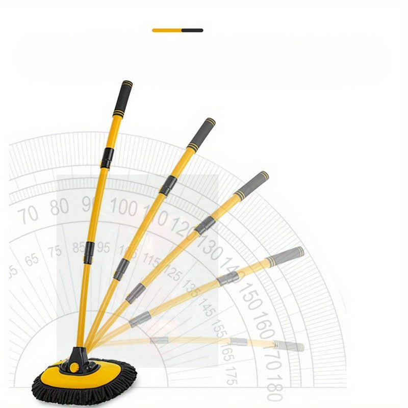 Aluminum Car Wash Mop Head with Chenille Brush Replacement, Non-Scratch