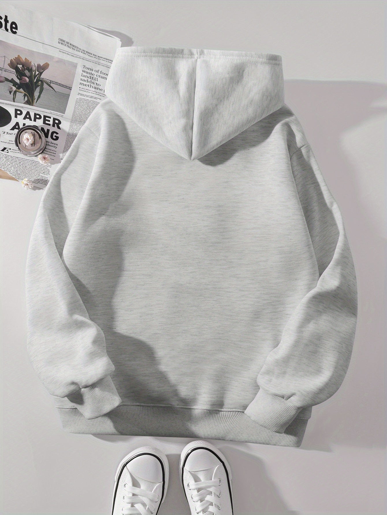 Women's Plus Size Graphic Hoodie Long Sleeve Pullover Beige Fall Winter