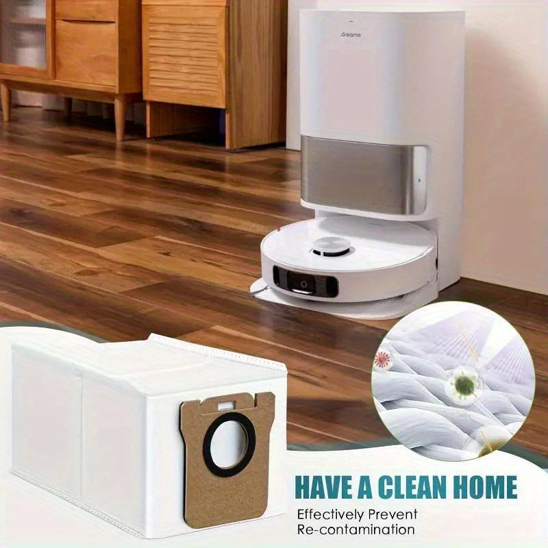 12-Piece 3L Replacement Dust Bag Kit for Robot Vacuum Self-Emptying Base