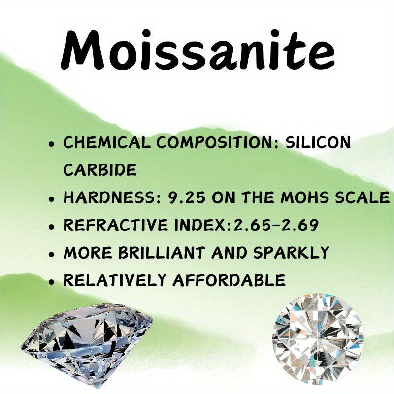 10 Carat Moissanite Engagement Ring Sterling Silver S925 Delicate Wedding Jewelry