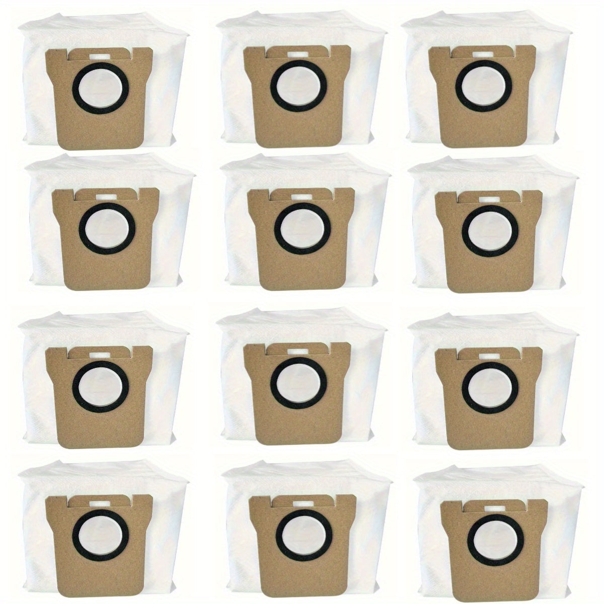 12-Piece 3L Replacement Dust Bag Kit for Robot Vacuum Self-Emptying Base