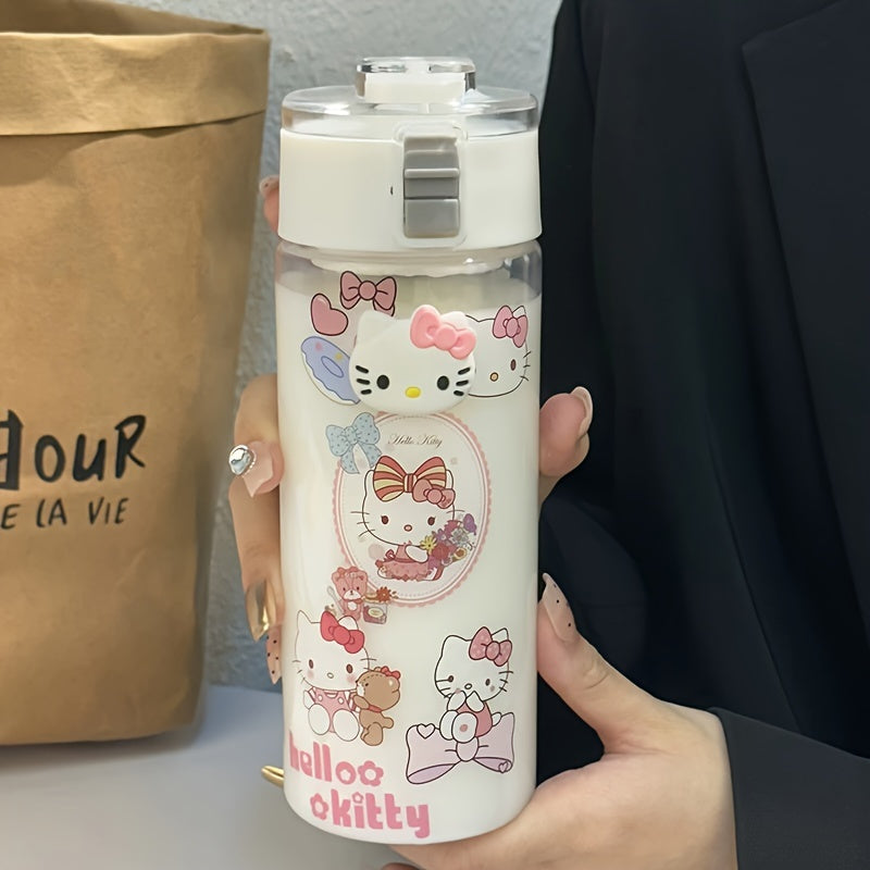 Sanrio Hello Kitty Jade Dog suv shishasi, qalamcha bilan - Ruxsat etilgan, mustahkam PC materialidan tayyorlangan, sayohat va avtomobil foydalanish uchun issiqlikka chidamli.