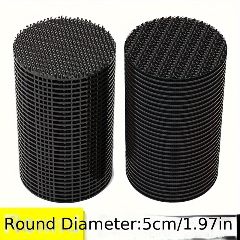 20pcs Extra Strong Double-Sided Nylon Tape Black Fixes Car Mats and Upholstery