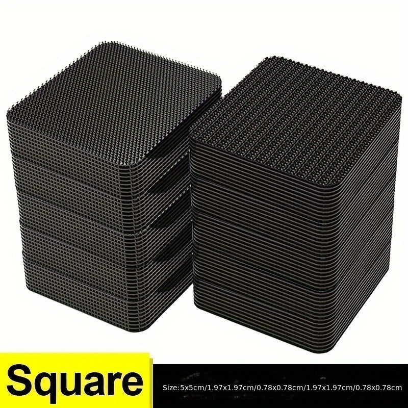 20pcs Extra Strong Double-Sided Nylon Tape Black Fixes Car Mats and Upholstery