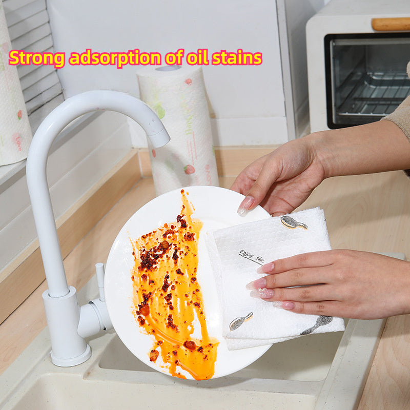 Multi-Purpose Dry and Wet Lazy Wipes for Kitchen Cleaning and Dishwashing