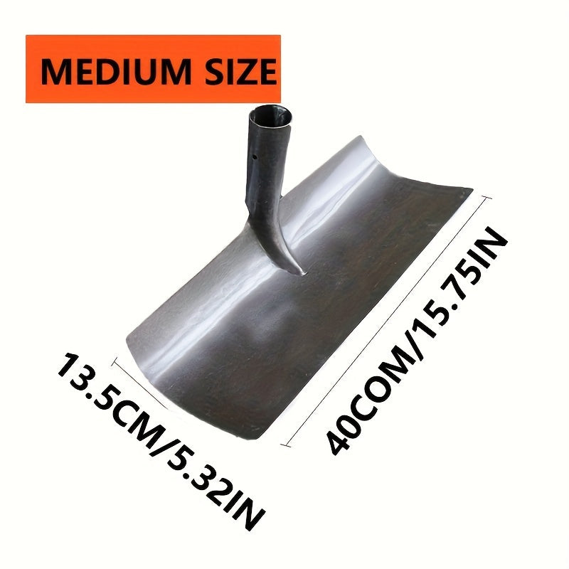 Rugged Farming Shovel with Wooden Handle and Metal Scraper for Harvesting and Soil Work
