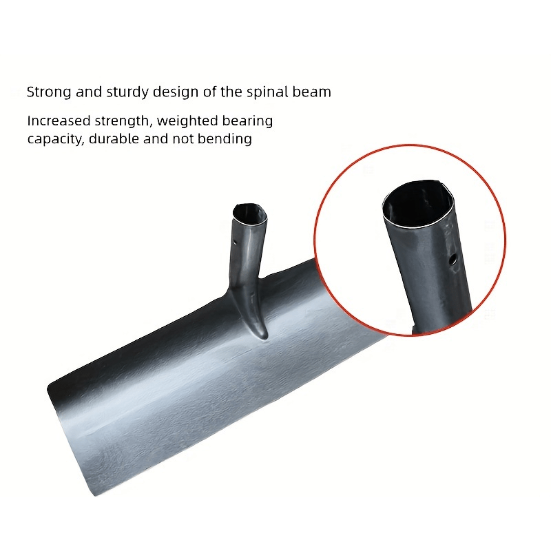 Rugged Farming Shovel with Wooden Handle and Metal Scraper for Harvesting and Soil Work