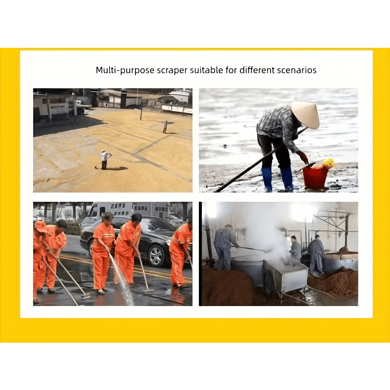 Rugged Farming Shovel with Wooden Handle and Metal Scraper for Harvesting and Soil Work