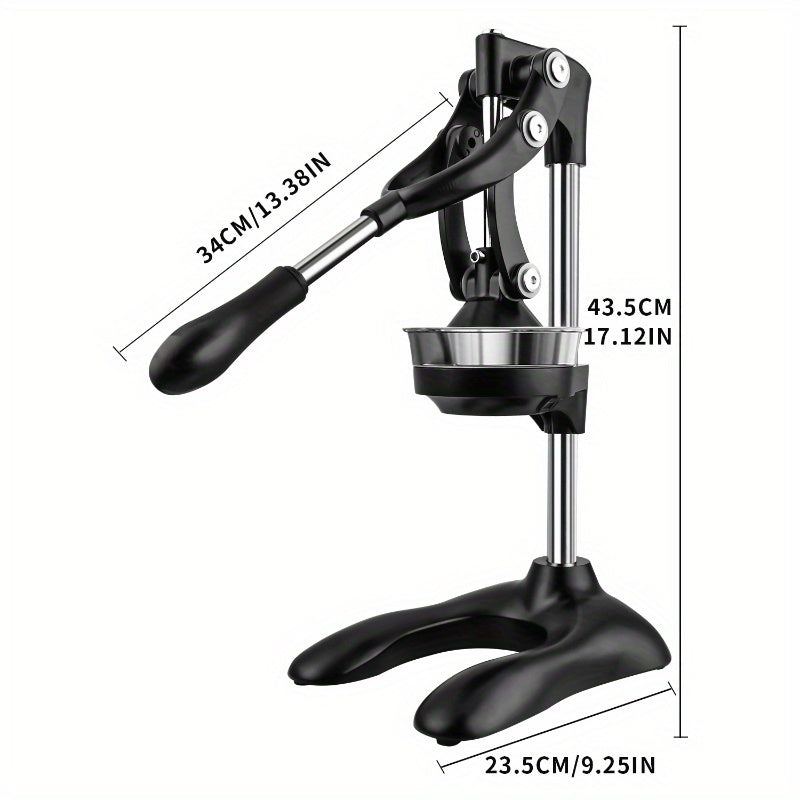 Nikel va kumush rangli, ko‘p maqsadli zanglamaydigan po‘latdan yasalgan qo‘lda siqish uchun apelsin va limonlar