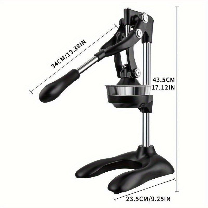 Nikel va kumush rangli, ko‘p maqsadli zanglamaydigan po‘latdan yasalgan qo‘lda siqish uchun apelsin va limonlar