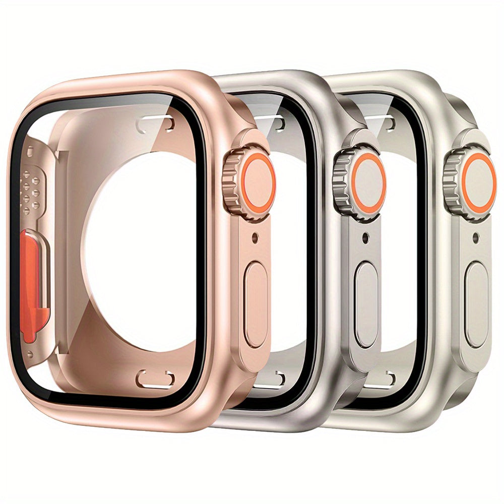 Set of 3 Black Shockproof Scratch-Resistant Ultra-Clear Smartwatch Cases for Apple Watch Series 4 5 6 7 8 9 SE 2 40mm 44mm 45mm 46mm