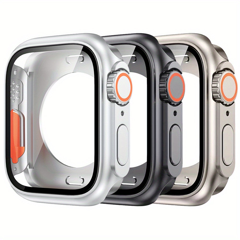 Set of 3 Black Shockproof Scratch-Resistant Ultra-Clear Smartwatch Cases for Apple Watch Series 4 5 6 7 8 9 SE 2 40mm 44mm 45mm 46mm
