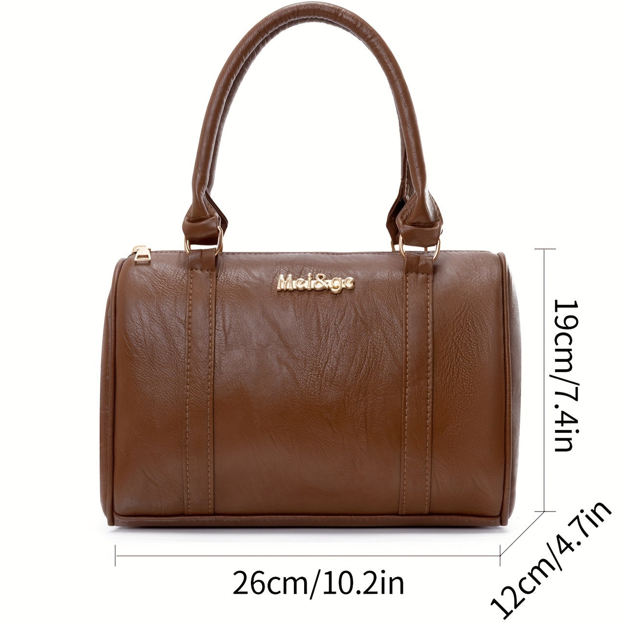 Women's Vintage Handbag Set 6pcs Monochrome PU Shoulder Messenger Bags Black