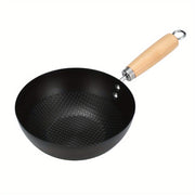 Cast Iron Wok 30.48cm Non-Stick Induction Gas Cooktop Suitable for Home Cooking