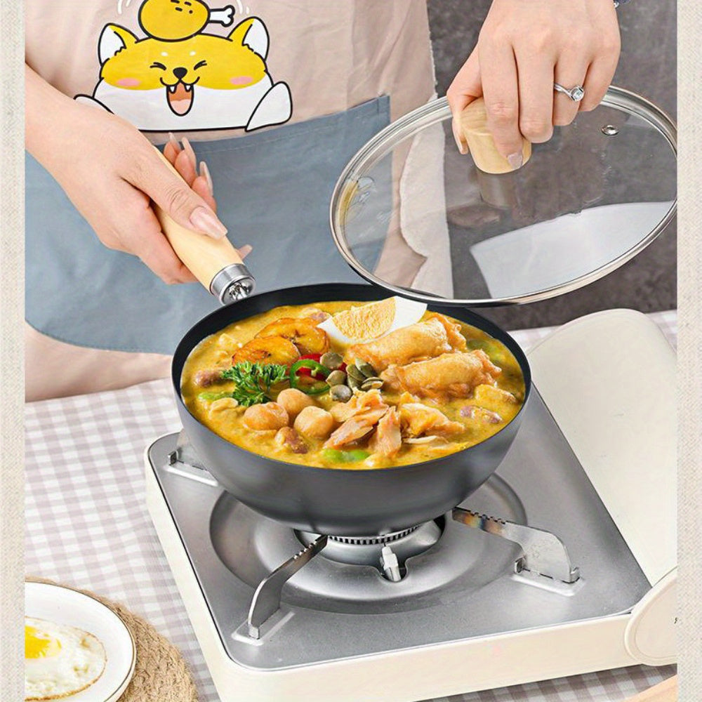 Cast Iron Wok 30.48cm Non-Stick Induction Gas Cooktop Suitable for Home Cooking