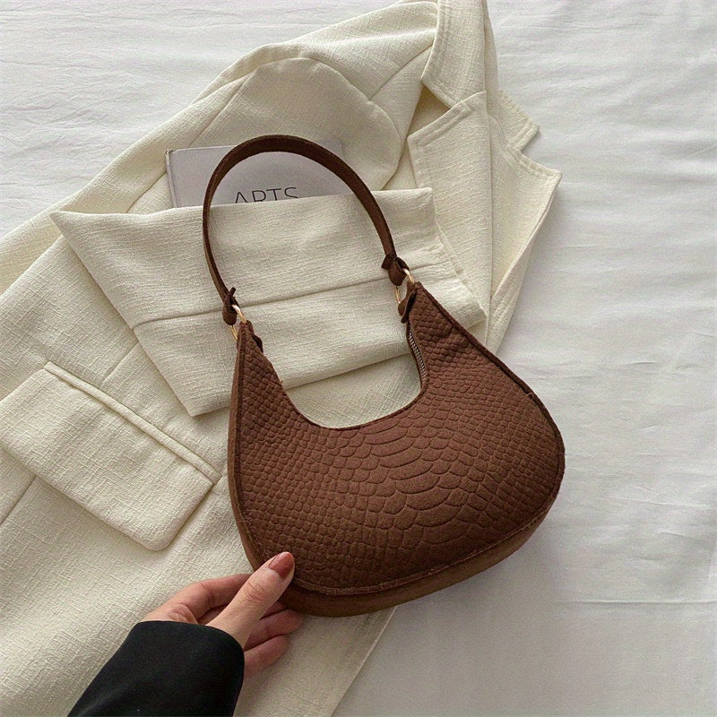 Yengil ko'ylak uchun oddiy rangdagi yangi uslubdagi tosh naqshli qo'ltiq sumka.