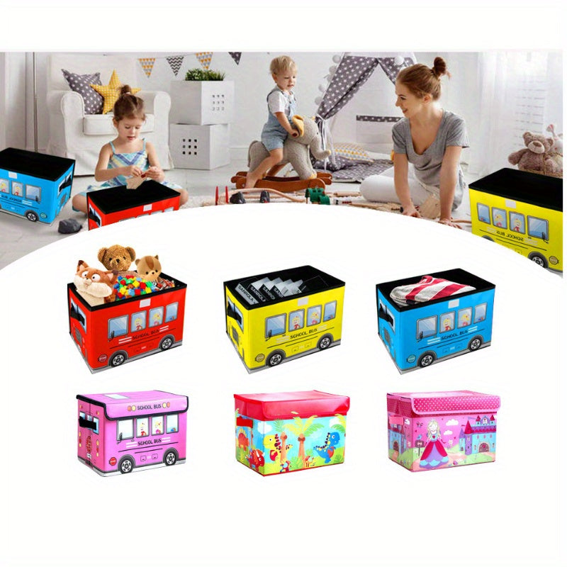 Foldable Storage Box for Toys Clothes and Books Under-Bed Organizer Fabric Container