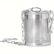 Stainless Steel Tea Infuser with Secure Lid and Chain Hook Fine Mesh Heat-Resistant Seasoning Basket