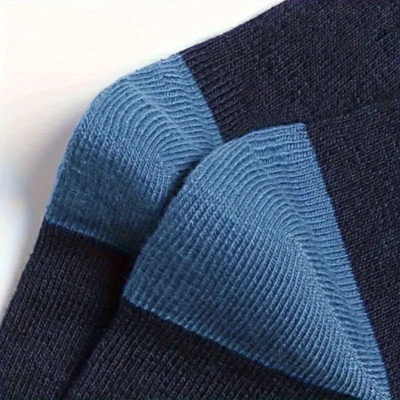 20 Pairs Men's Crew Socks Solid Color Polyester for Casual Wear and Sports