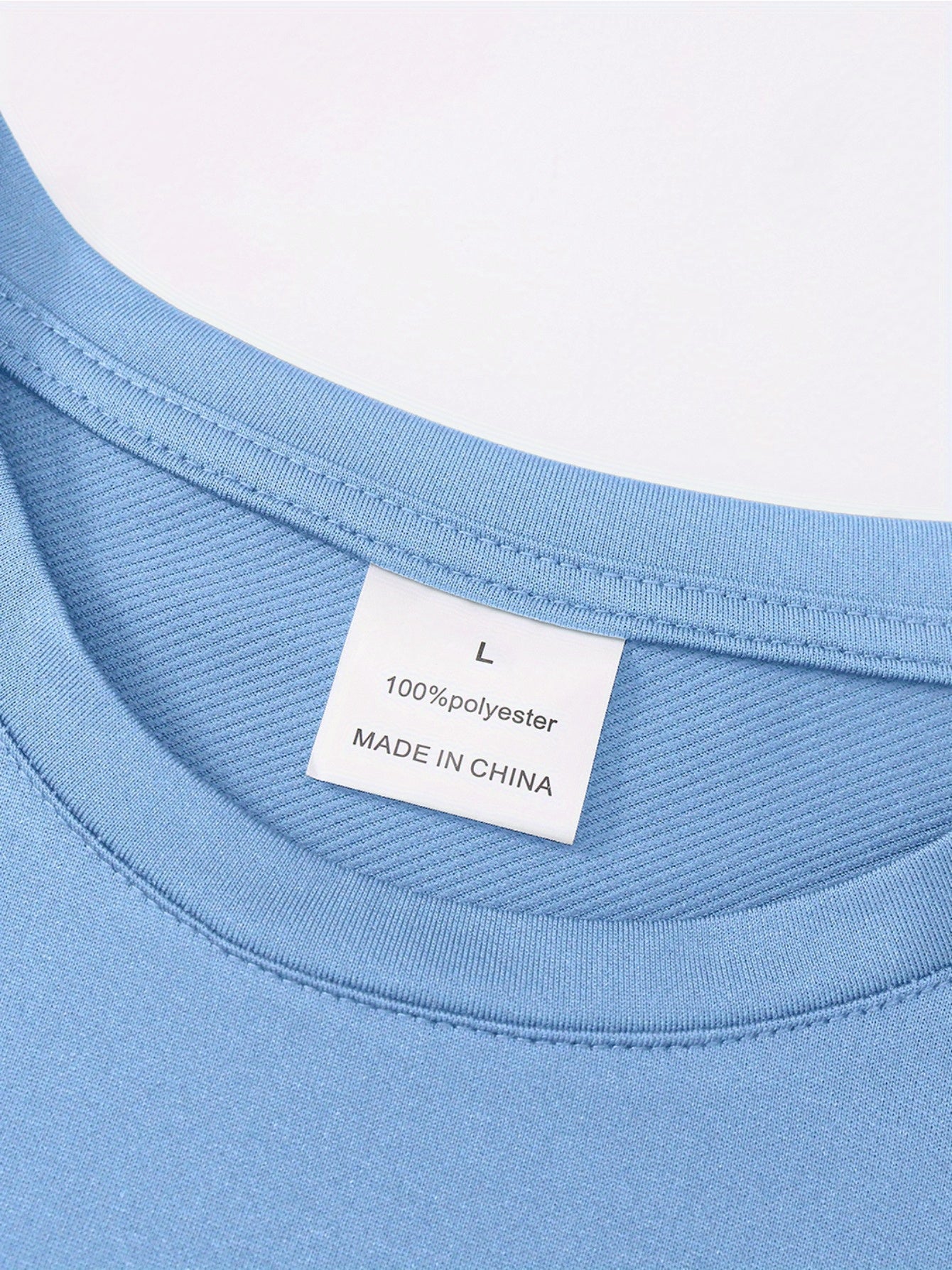 Camiseta de manga larga negra para hombre, de poliéster, con patrón geométrico, verano, casual, ajuste regular