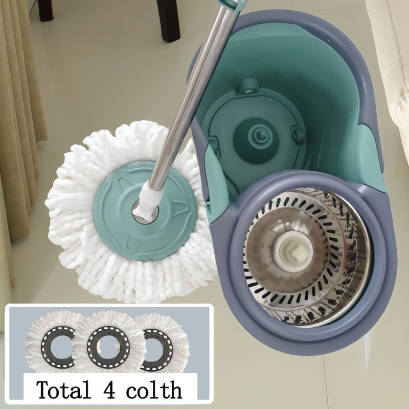 Kuchli va Kuchsiz Polni Tozalash uchun Ikki Kuchli Spin Mop va Kova To'plami