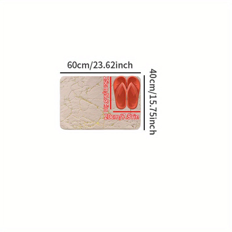 Qalin va Yumshoq Faux Qoplon Tuxum Mat - Oltin Aksentlar bilan - Hashamatli Polyester Material, Tozalash Oson, Yotoqxona, Hammom, Oshxona yoki Yashash Xonasi uchun Qorong'u Qish Quvonchi uchun Mukammal