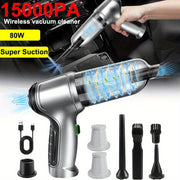 Qo‘l bilan ishlatiladigan changyutgich 15000Pa kuchli tortishish USB bilan qayta zaryadlanadigan portativ uy va avtomobil uchun