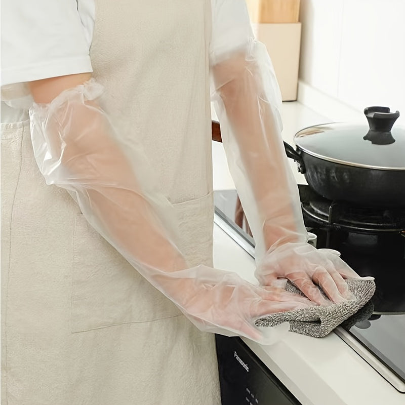 20 Pack Extra-Long Waterproof Kitchen Cleaning Gloves for Dishwashing and Gardening