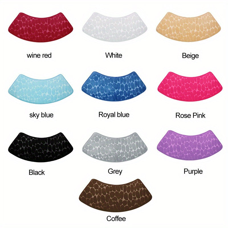 Коврик для ванной из памяти с нескользящей, впитывающей, изогнутой фланелевой тканью 70x40 дюймов