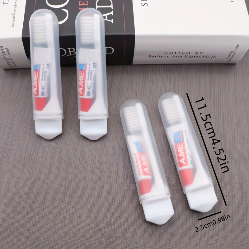 Portable Soft Bristle Folding Toothbrush Set for Travel and Camping