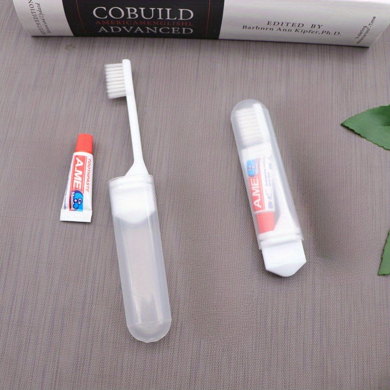 Portable Soft Bristle Folding Toothbrush Set for Travel and Camping