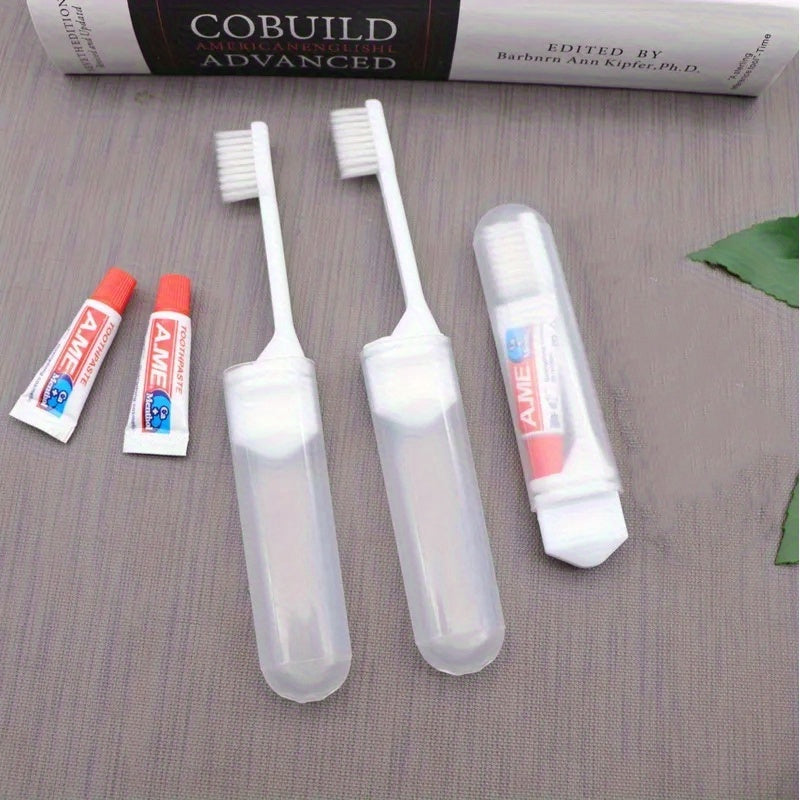 Portable Soft Bristle Folding Toothbrush Set for Travel and Camping