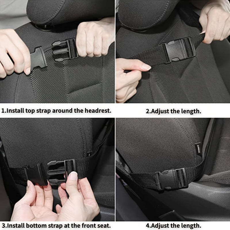 Car Back Seat Organizer Waterproof Polyester, Multiple Pockets, Easy Clean