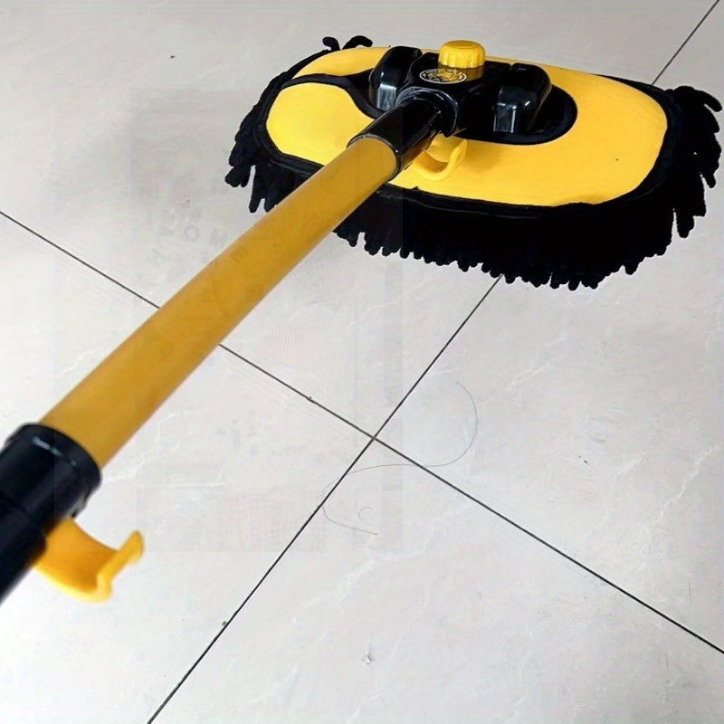 Avtomobilni yuvish va tozalash uchun Chenille choʻtkasi bilan alyuminiy mop