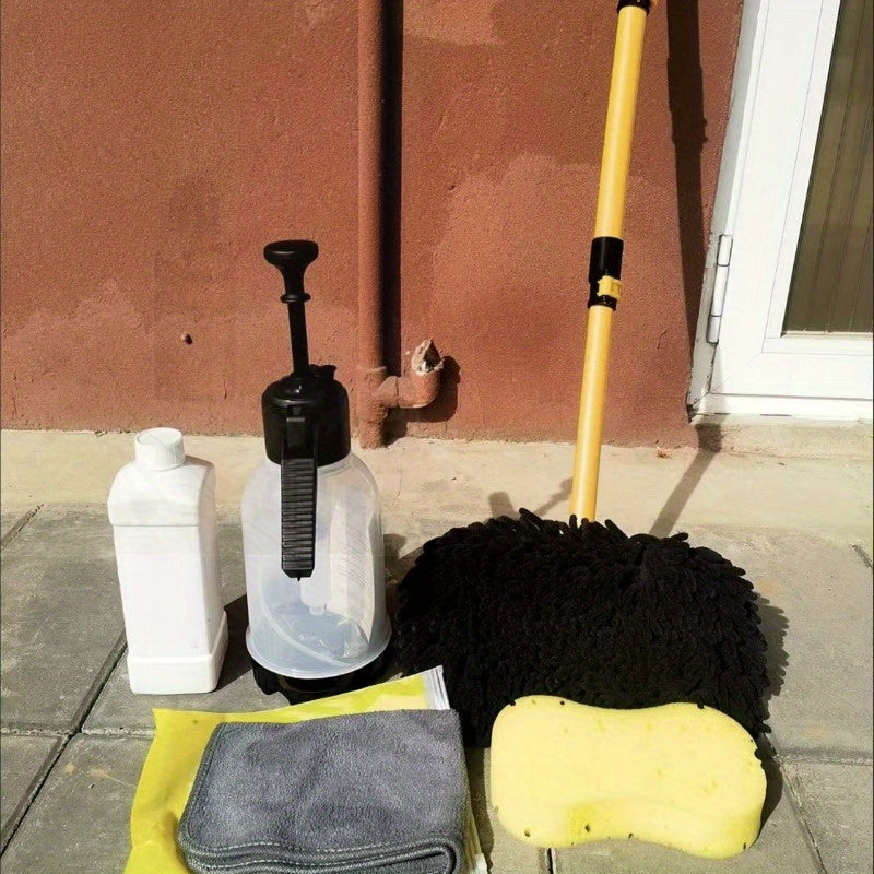 Mop de lavado de coches telescópico con cerdas suaves, fácil de limpiar y eliminar polvo para coches