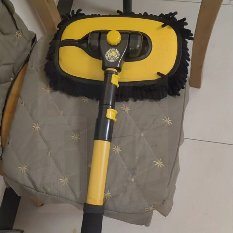 Premium avtomobil yuvish mopi yumshoq tuklar bilan - chizishdan himoyalangan, oson kirish uchun cho'ziladigan tutqich, mustahkam zanglamaydigan po'latdan yasalgan, shenil mikroto'qima cho'tkasi, oshxona va ovqat xonasi tozalash uchun mukammal.