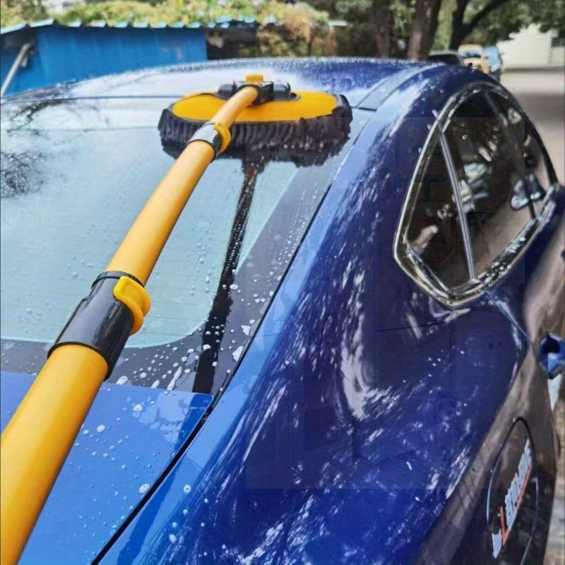 Premium avtomobil yuvish mopi yumshoq tuklar bilan - chizishdan himoyalangan, oson kirish uchun cho'ziladigan tutqich, mustahkam zanglamaydigan po'latdan yasalgan, shenil mikroto'qima cho'tkasi, oshxona va ovqat xonasi tozalash uchun mukammal.